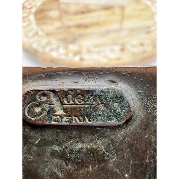 1776-1976 Bicentennial Belt Buckle Eagle USA Patriotic Brass by Adezy Denver - Picture 3 of 3